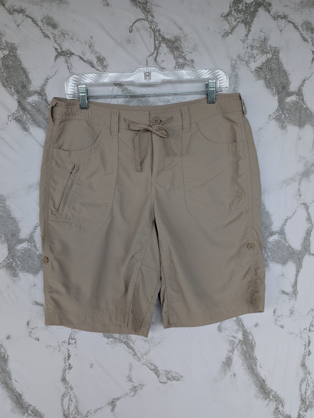 The North Face Horizon Roll Tab Womens Beige Shorts Size 10